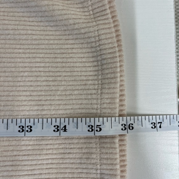 NWT Gap Long Sleeve Cream Colored Ribbed Turtle Ne k Sweater Dress Size L - Picture 6 of 6